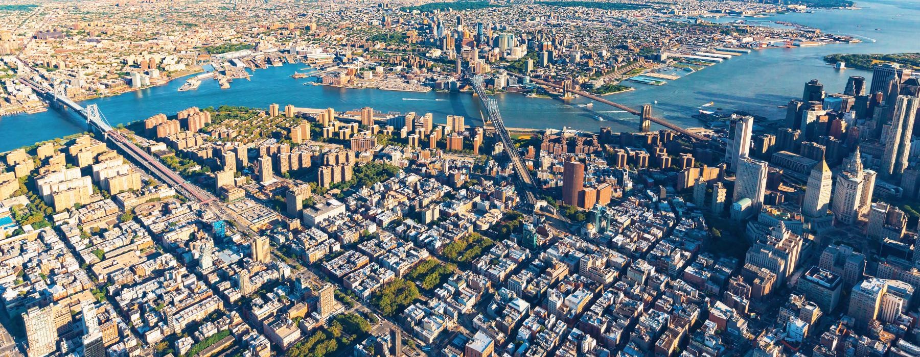 a city with a river running through it